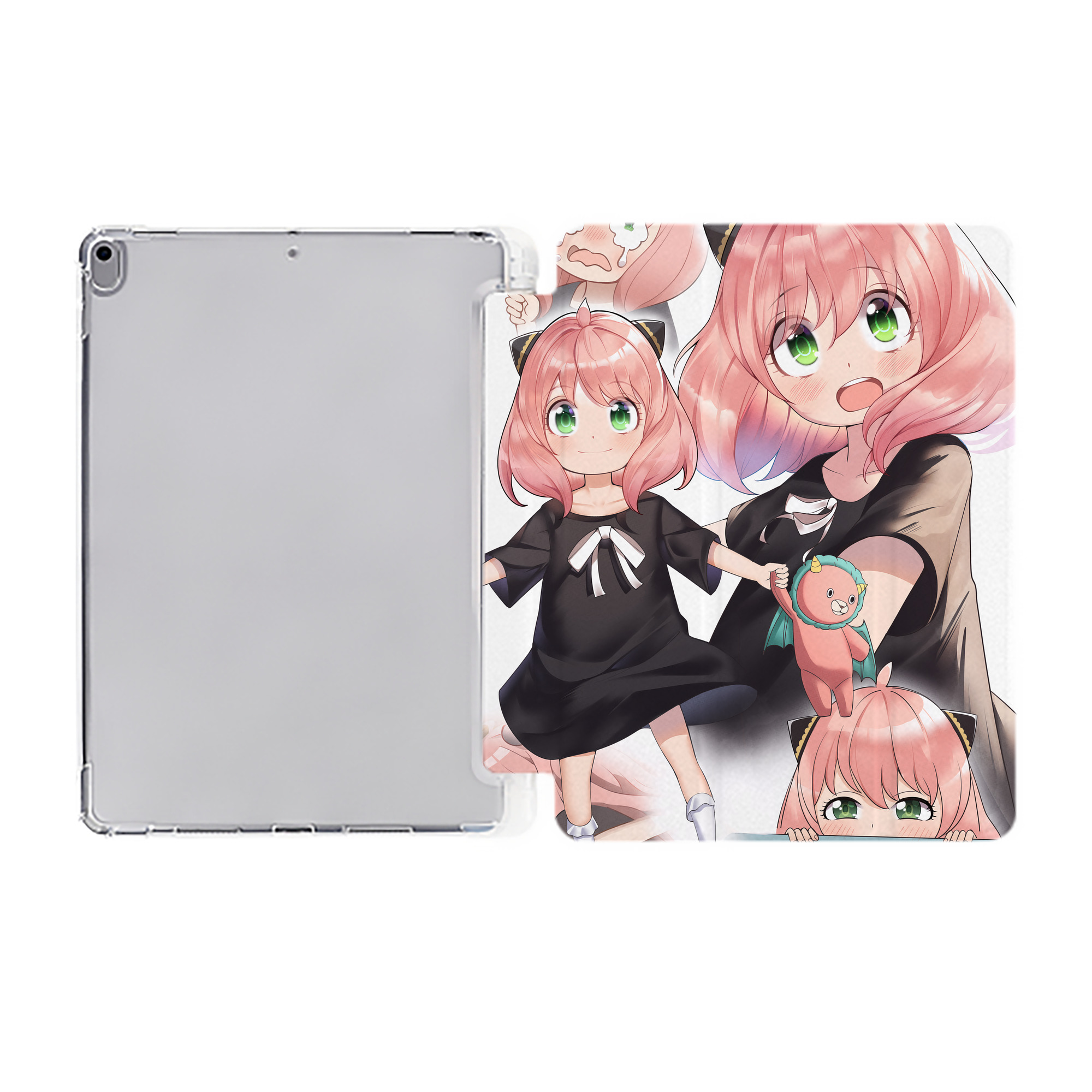 （画像用） SPY×FAMILY间谍家家酒 IPad ケース ペン収納付き 三つ折りスタンド PUレザー×シリコン 対応機種9.5/10.5/10.9インチ